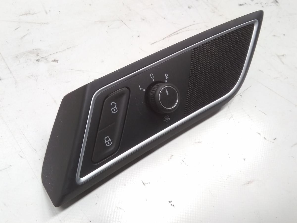 VW Golf Sportsvan original Schalter Au&szlig;enspiegelverstellung mit Blende Bj.2017