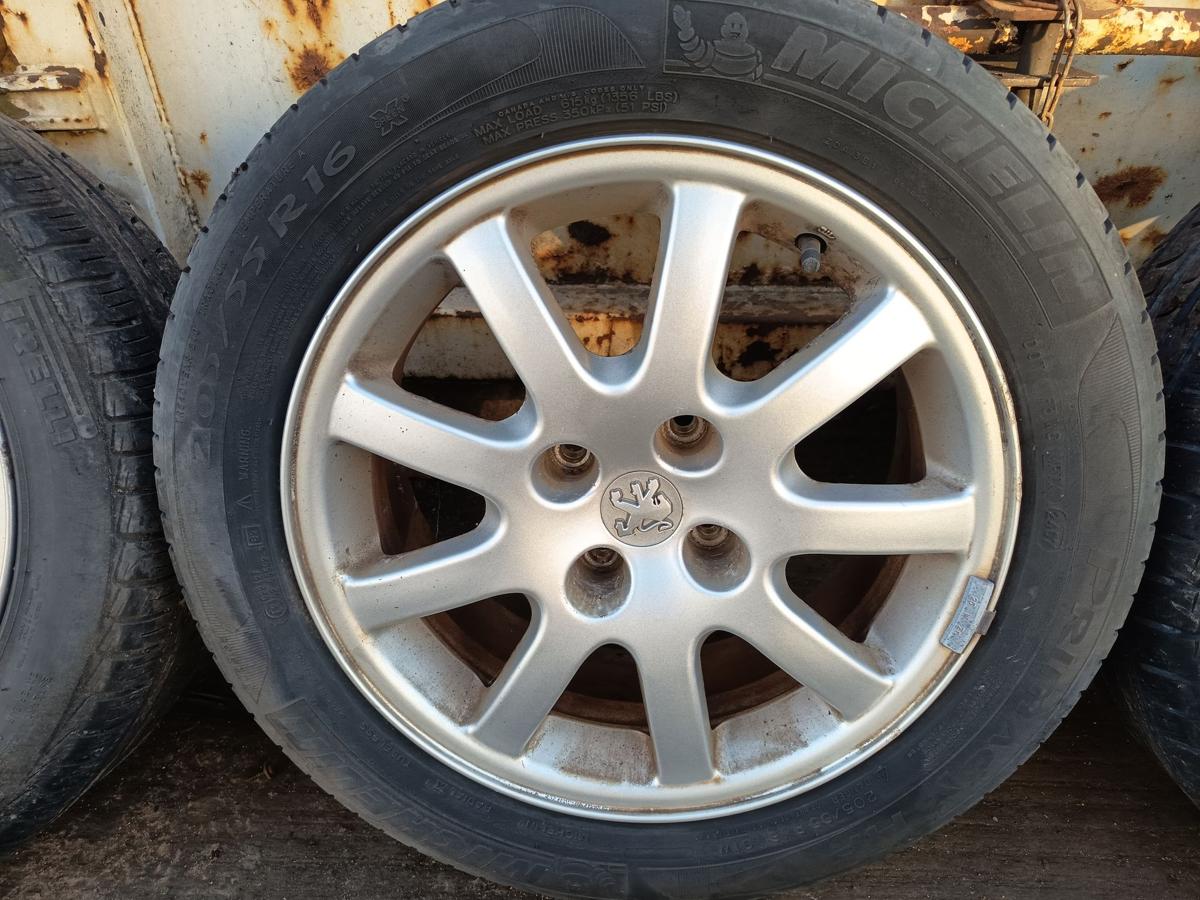 Peugeot 406 original Satz Alufelgen 6,5x16 9640384180 OHNE Reifen Bj 2003