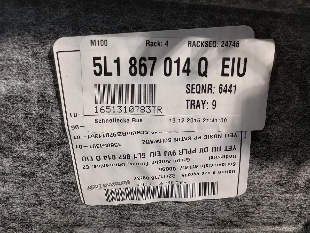 Skoda Yeti 5L original Türverkleidung rechts schwarz 5L1867014Q Bj 2017