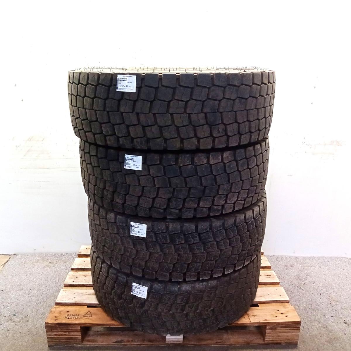 4 Komplettr&auml;der Reifen Antriebsachse 315/70R22.5 Michelin X Multi HD M&S aus 2023