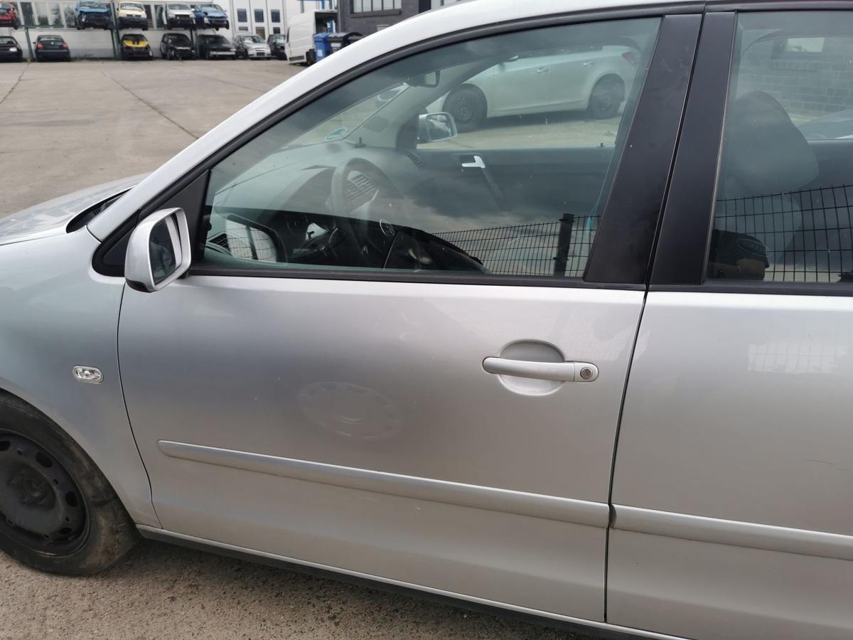 VW Polo 9N1 Fahrertür Tür Autotür Rohbautür vorn links LA7W Reflexsilber 5trg