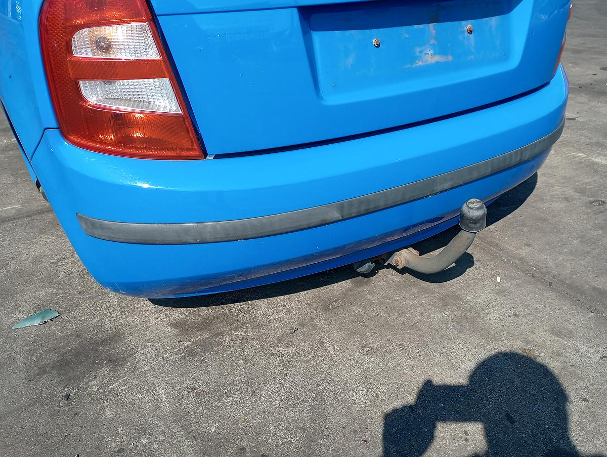 Skoda Fabia 6Y orig Stoßstange hinten LF5M Laser Blau Bj 2004