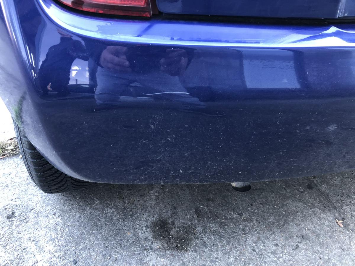 Nissan Micra K12 Stoßfänger hinten Heckschürze BW6 Dark Blue Perl Kratzer