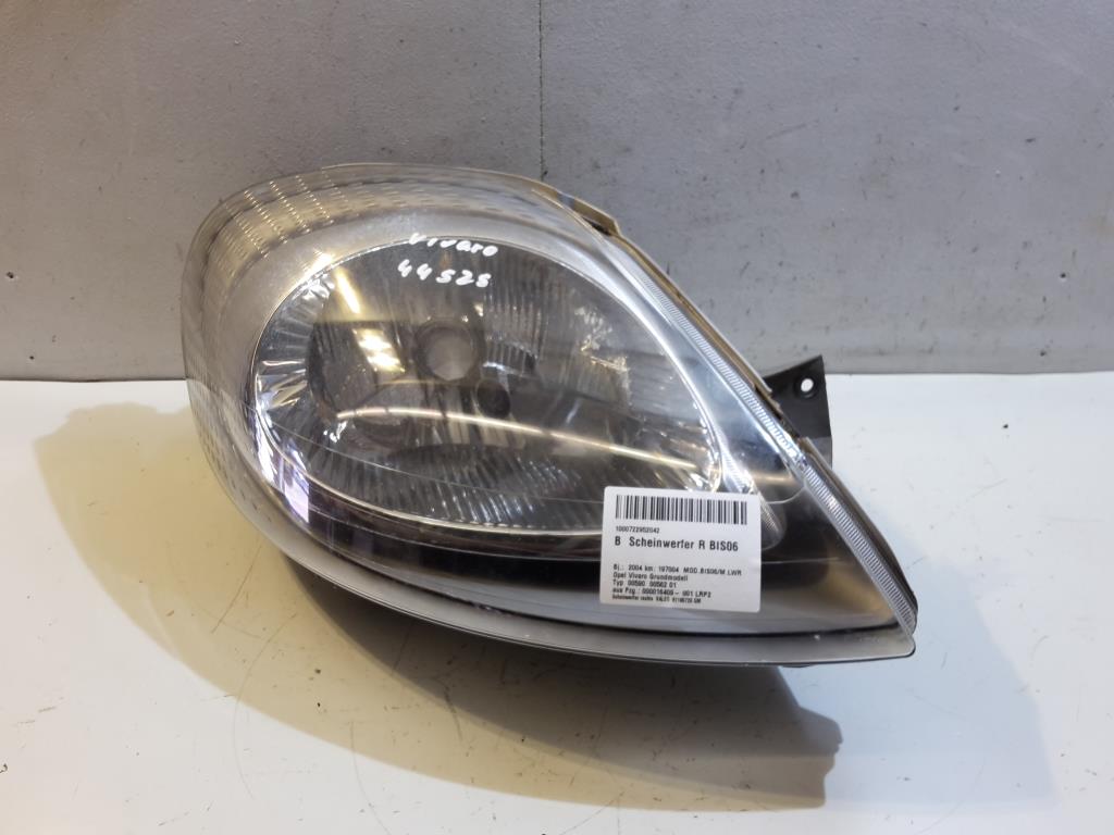 Opel Vivaro BJ 2004 Scheinwerfer rechts 91165720 Lampe VALEO