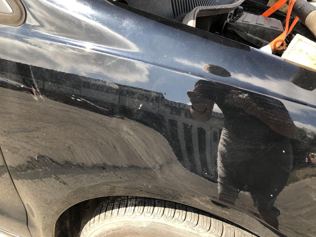 VW Polo 9N3 Kotfl&uuml;gel vorn rechts Beifahrer Seitenwand L041 Brillantschwarz