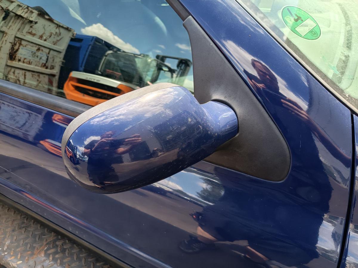Renault Clio II original Au&szlig;enspiegel rechts elektr OV460 K&ouml;nigsblau Bj 2003