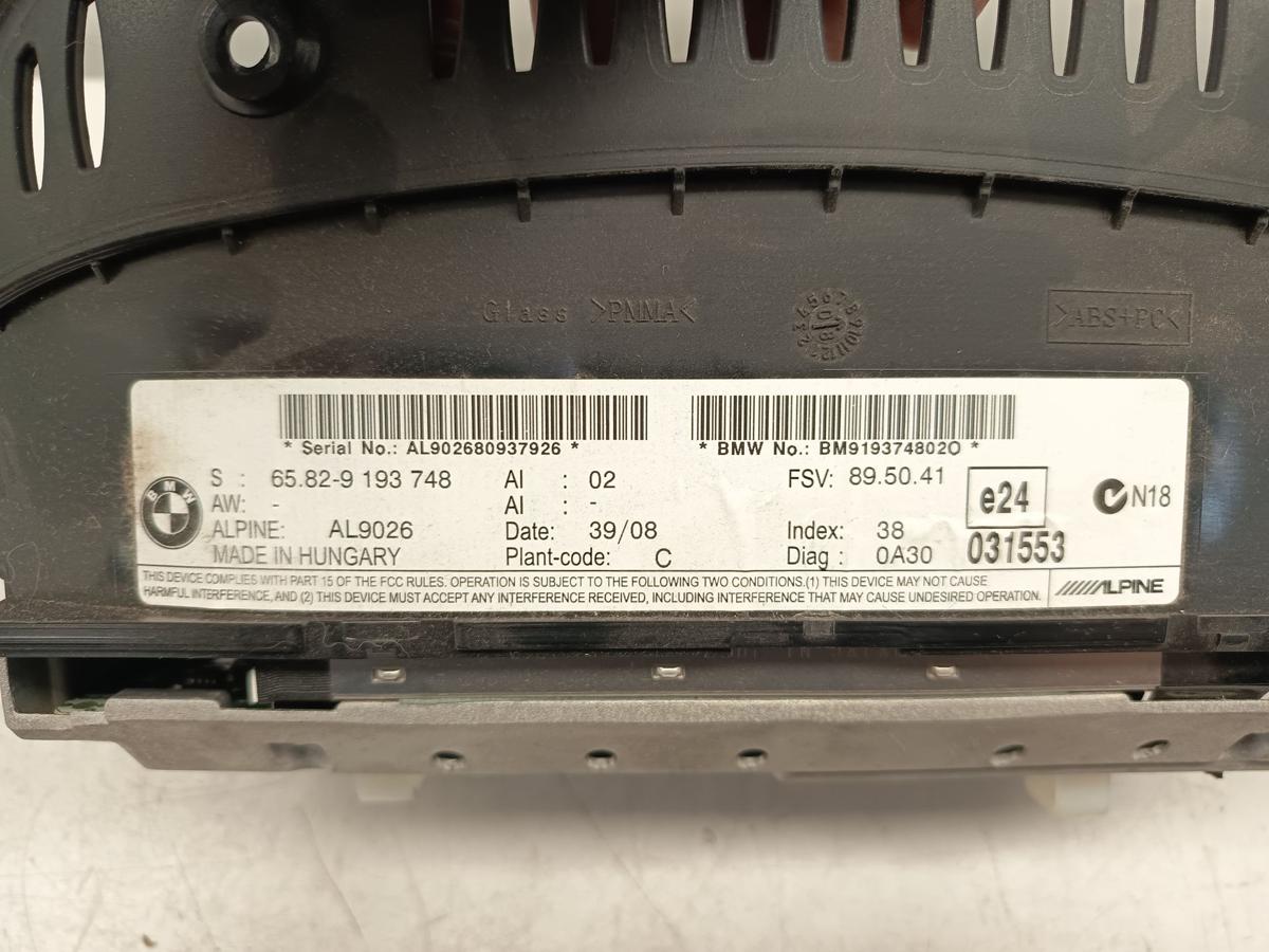 BMW 3er E91 original Bildschirm Bordcomputer 65829193748 Baujahr 2009