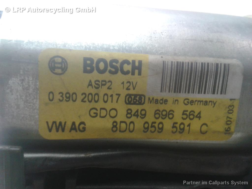 MOTOR SCHIEBEDACH; Schiebedachmotor; PASSAT (3B3/3B6); LIM/VARIANT, AB 10/00 BIS 05/05; 8D0959591C; 8D0959591C