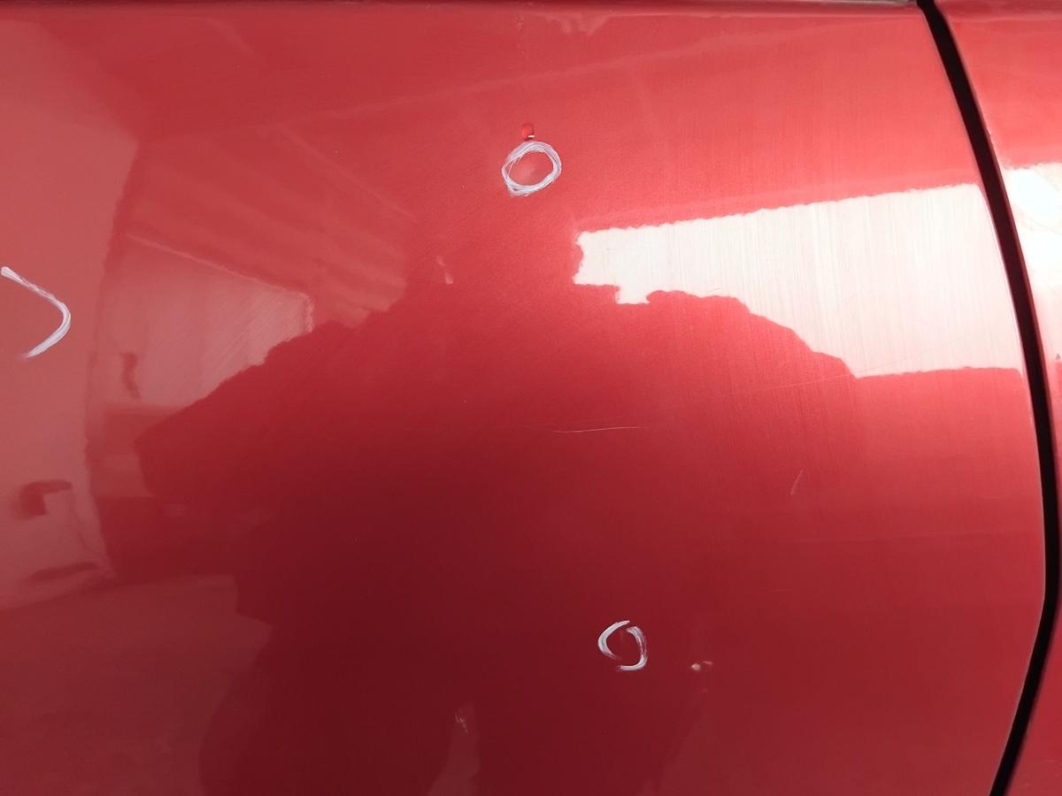 Dacia Sandero 1 Stepway T&uuml;r hinten rechts TEB76-Rouge de Feu BJ2010