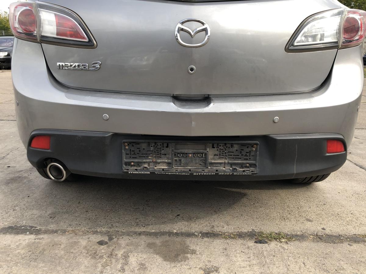 Mazda 3 Typ BL Stoßfänger hinten mit PDC Heckschürze 5trg 38P Liquid Silver Met