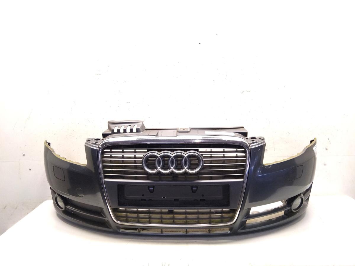 Audi A4 8E B7 original Stoßstange Stoßfänger vorn delfingrau mit SRA Bj.2006