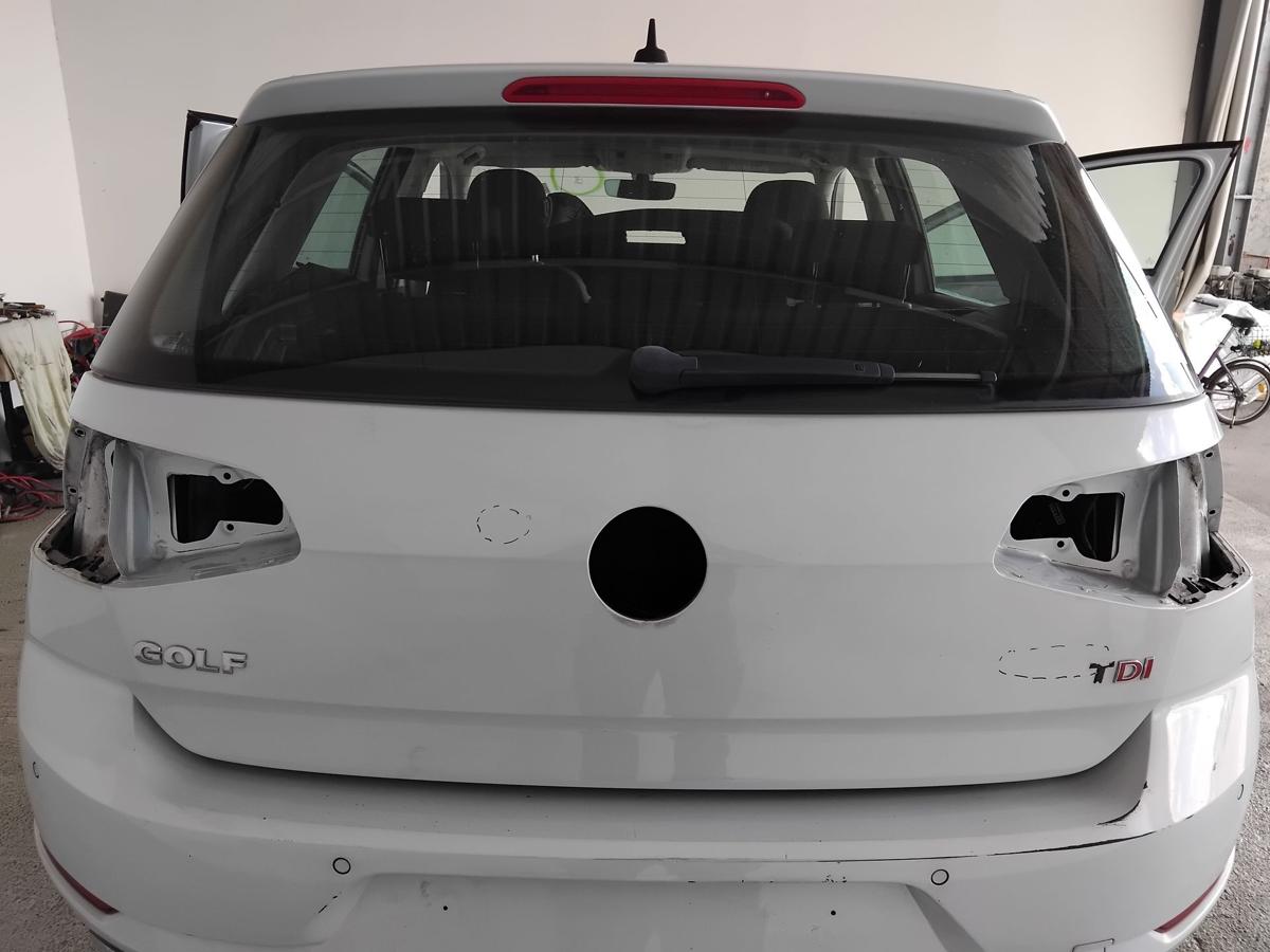 VW Golf 7 Facelift Heckklappe LB9Z White Silver mit Heckscheibe Fließheck BJ2017