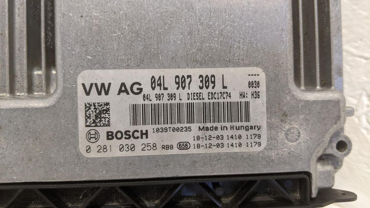 Audi A5 B9 F5 Motorsteuergerät 40TDI DATA Quattro BOSCH 0281030258