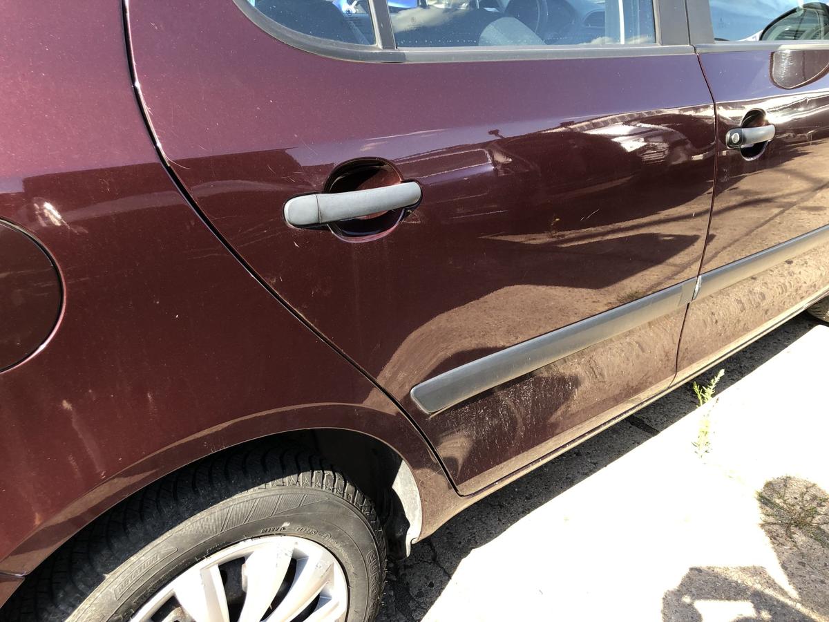 Skoda Fabia 5J Tür hinten rechts Fondtür 5trg Rohbau 9893 LF3X Rosso Brunello