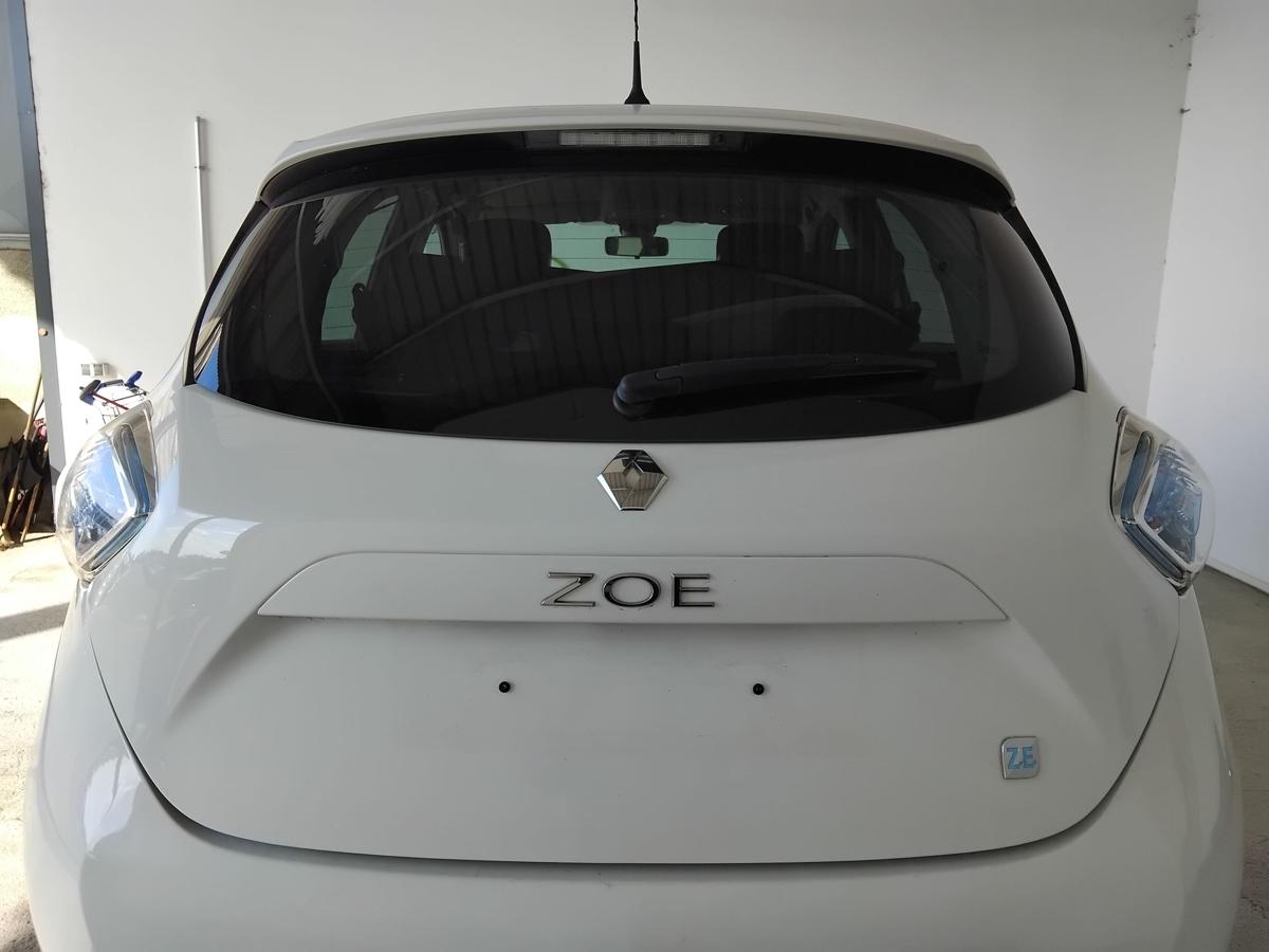 Renault Zoe Heckklappe weiss DV369 Blanc Glacier mit Heckscheibe dunkel BJ2016