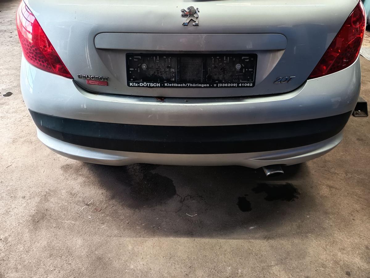 Peugeot 207 WC Bj 2008 original Stoßfänger hinten Stoßstange EZR Aluminium Grau