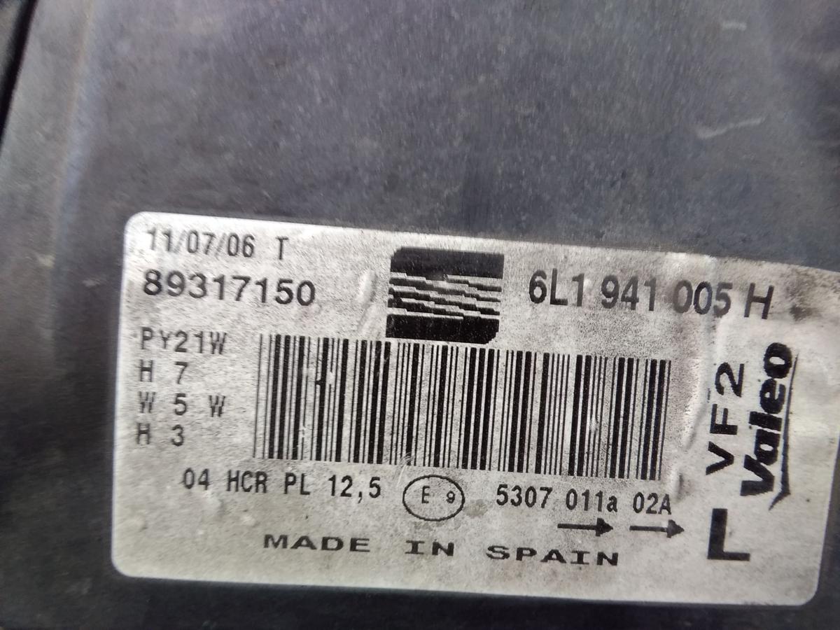 Seat Ibiza 6L orig. Scheinwerfer links Valeo 6L1941005H Halogen mit LWR BJ2007