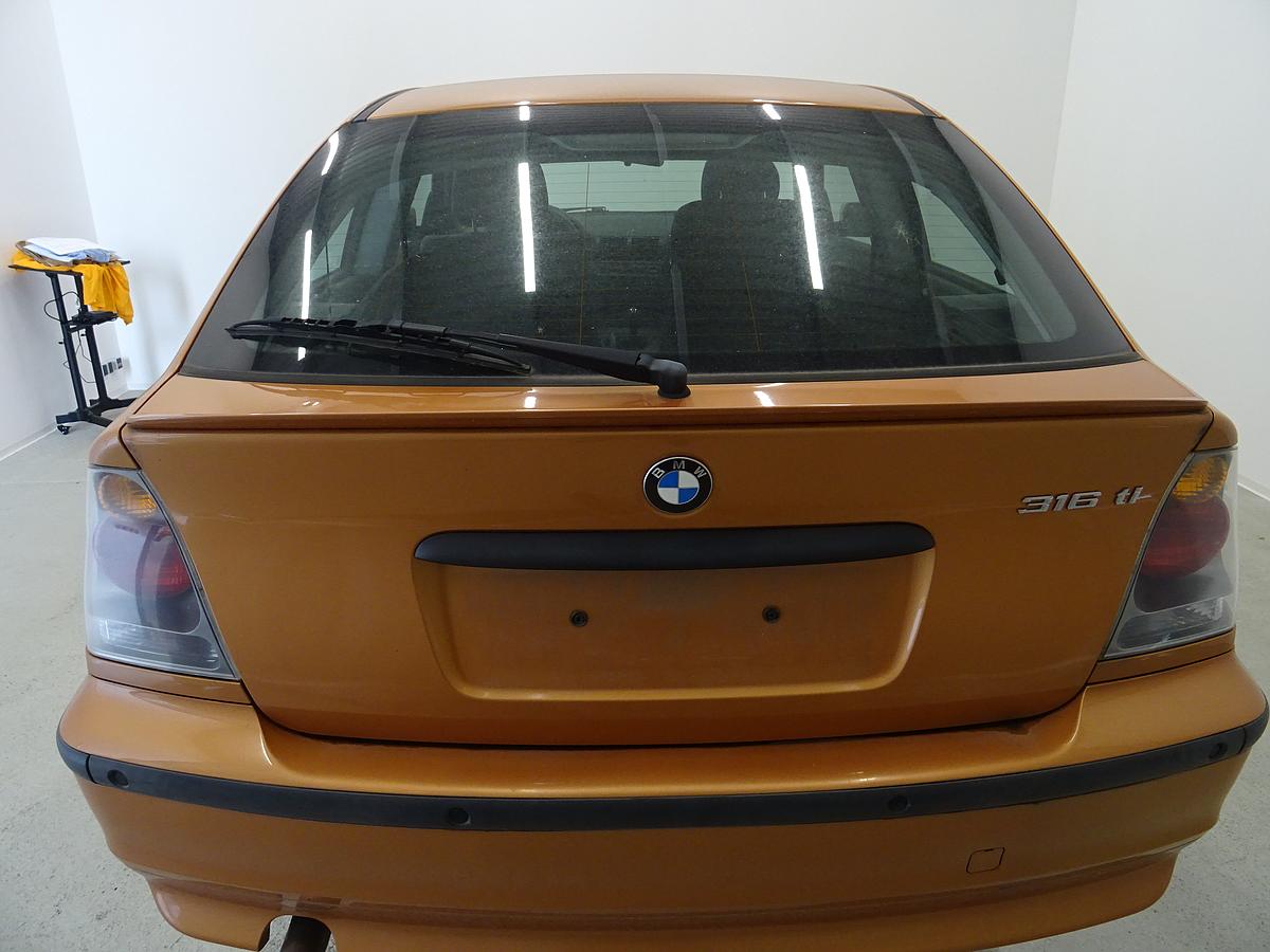 BMW E46 Compact original Heckklappe mit Heckscheibe ambrametallic Kupfer Bj.2002