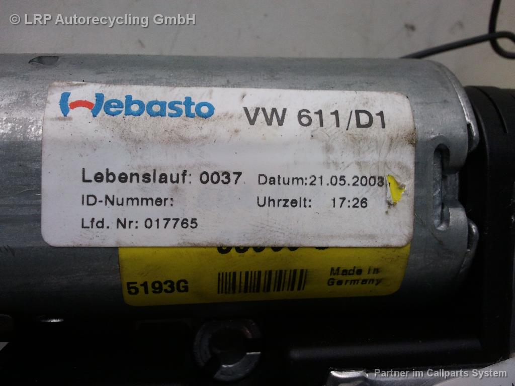 VW Phaeton Baujahr 2002 Motor Schiebedach 3D0959591D VALEO WEBASTO