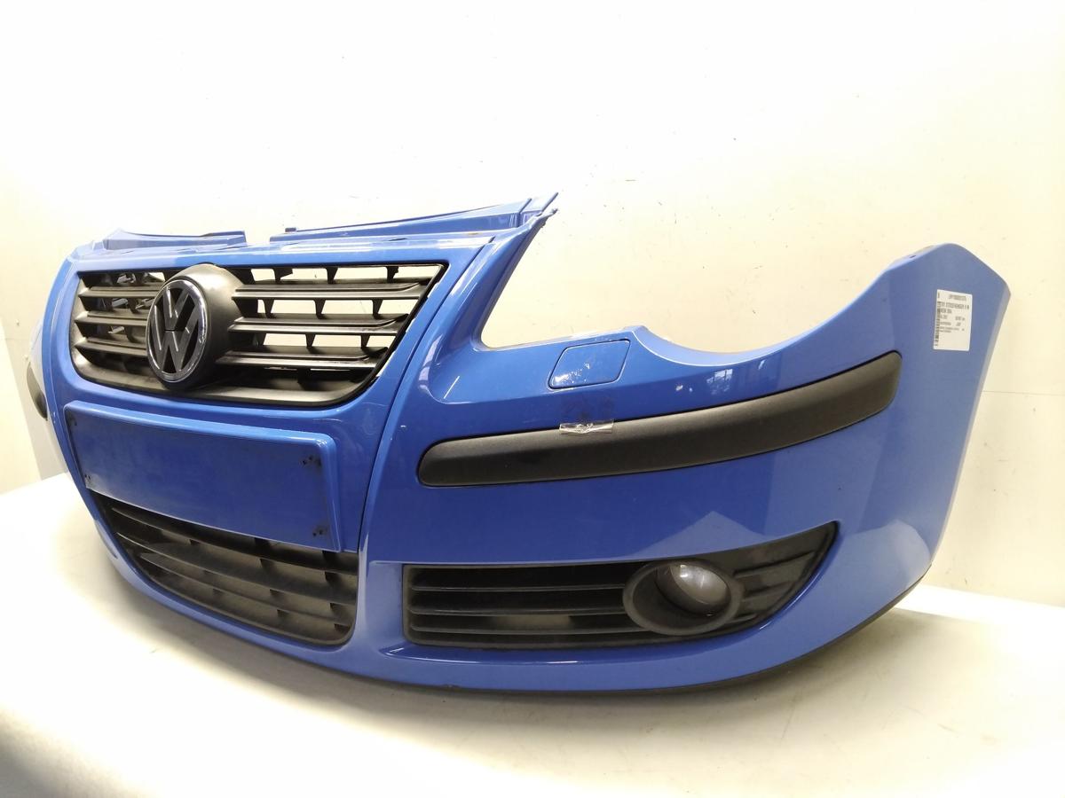 VW Polo 9N3 original Sto&szlig;stange Sto&szlig;f&auml;nger vorn SRA summerblue LA5F Bj.2007