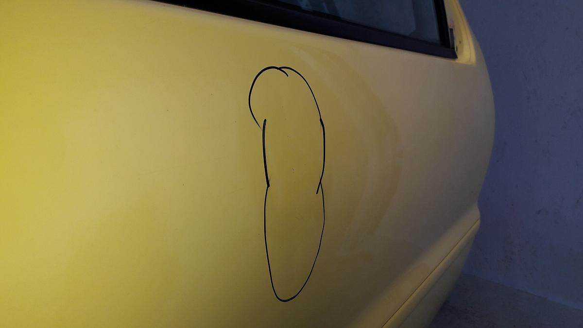 VW Polo 6N2 Bj 2000 org Tür vorne rechts 3TRG für elektr Fensterheber LD1B-Yellow