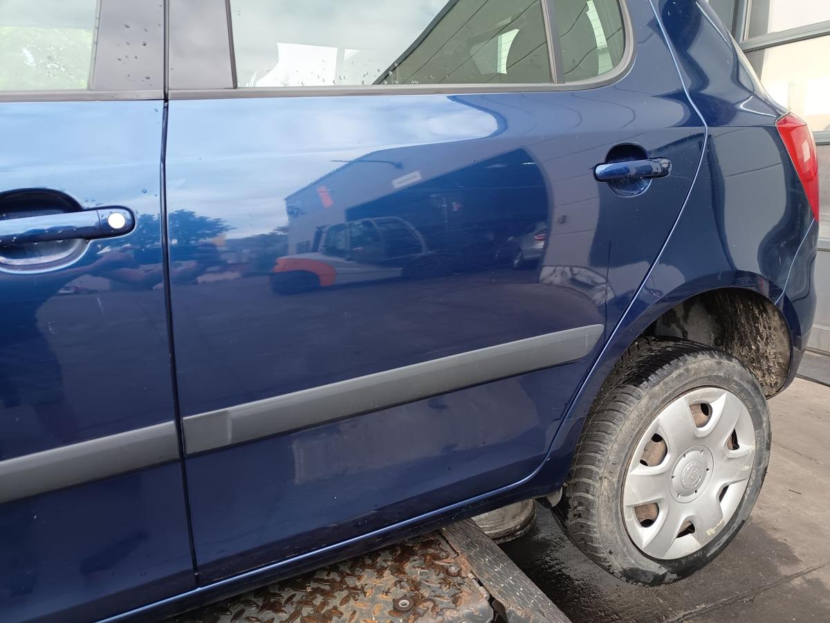 Skoda Fabia 5J orig Tür hinten links Limousine LF5Q Blau Bj 2009