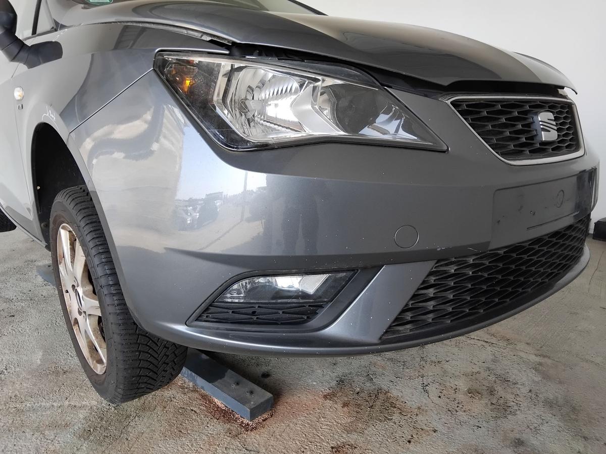 Seat Ibiza 6J Facelift original Stoßstange Stossfänger vorn BJ2012 LX7R lavagrau