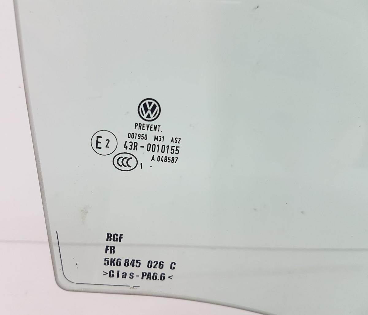 VW Golf VI Türscheibe hinten rechts in grüncolor Bj2012 5 Türig KEIN Kombi