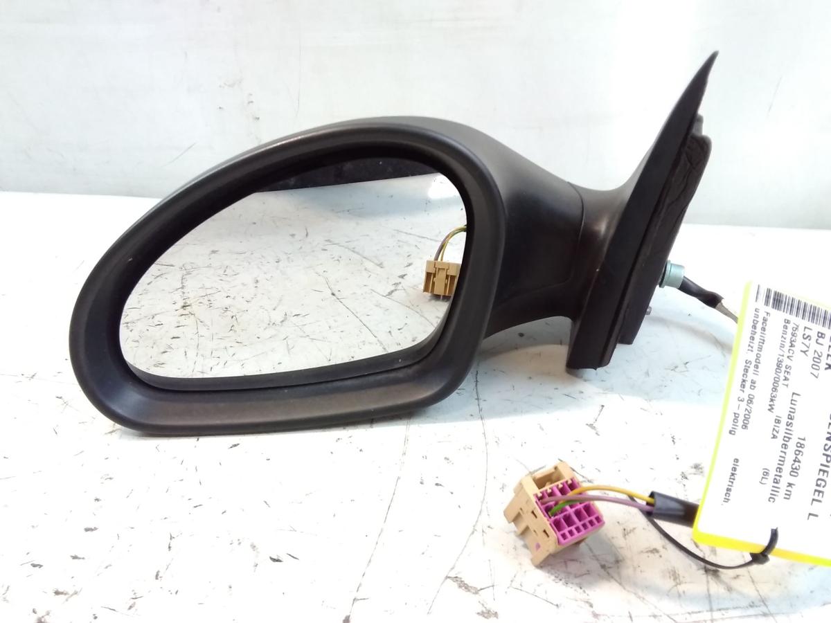 Seat Ibiza III 6L orig.Außenspiegel links elektrisch unbeheizt 3polig BJ2007