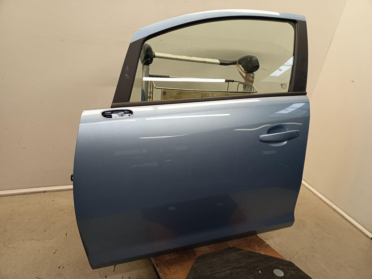 Opel Corsa D original T&uuml;r vorne links 5 TRG Z22R Crinan Blue Baujahr 2013