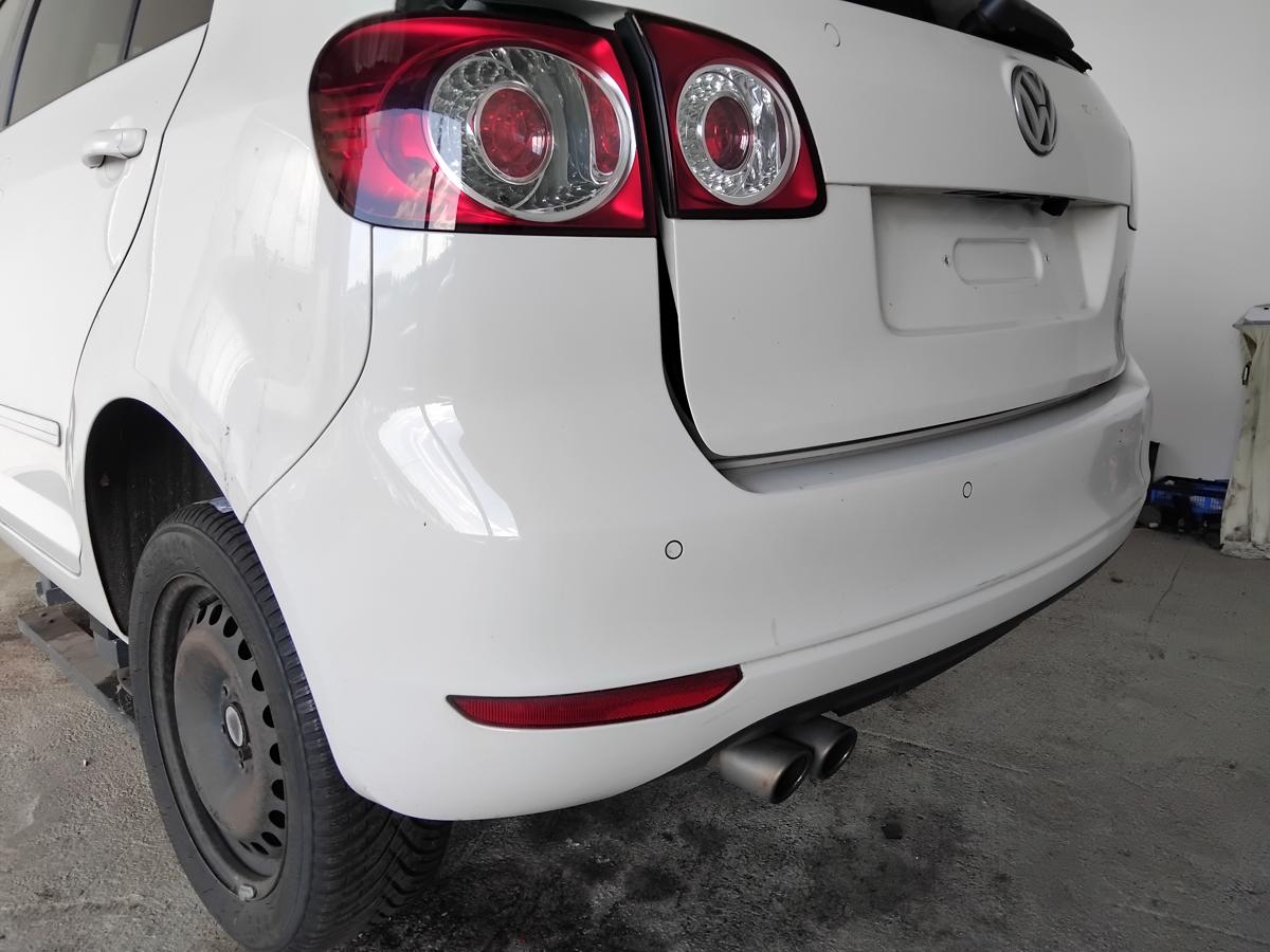VW Golf Plus II 1KP orig Sto&szlig;stange Sto&szlig;f&auml;nger hinten PDC BJ2012 LB9A Candywei&szlig;