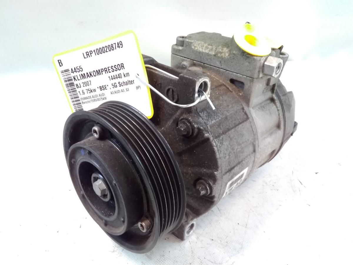 Audi A3 8P original Klimakompressor 1K0820859D Valeo 1.6 75kw BSE BJ2007