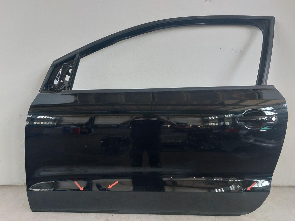 VW Polo 6R T&uuml;r vorn links Fahrert&uuml;r f&uuml;r 3 t&uuml;rer L041 Brillantschwarz Besch&auml;digt