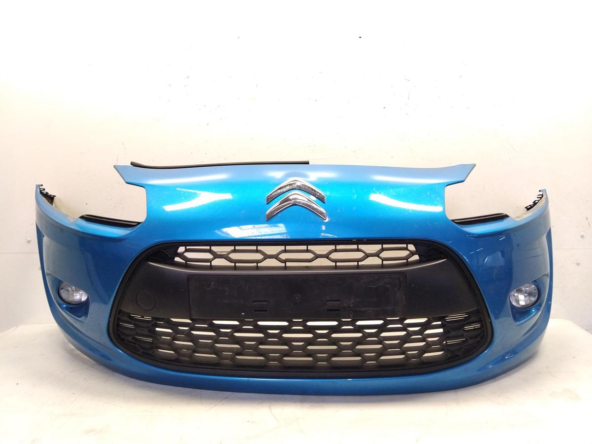 Citroen C3 II original Stoßstange Stossfänger vorn KGW blau belle-ile BJ2010