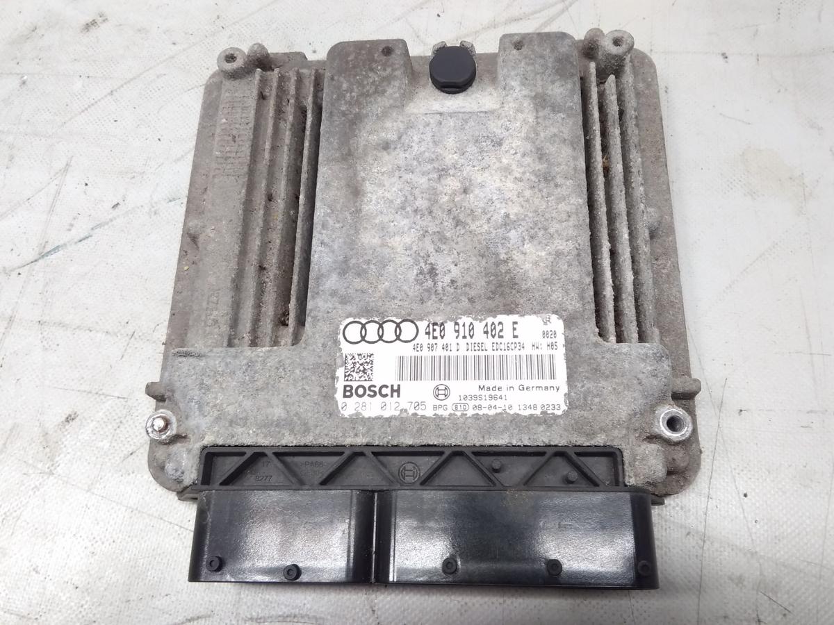 Audi A8 4E original Steuerger&auml;t Motor 4E0910402E 0281012705 3.0TDI 171kw BJ2008