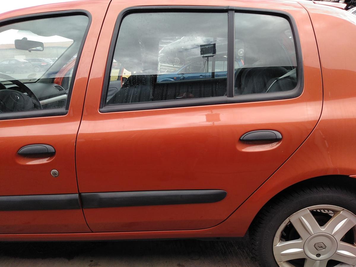 Renault Clio 2 T&uuml;r hinten links malagaorangemetallic TED33 Bj.2004
