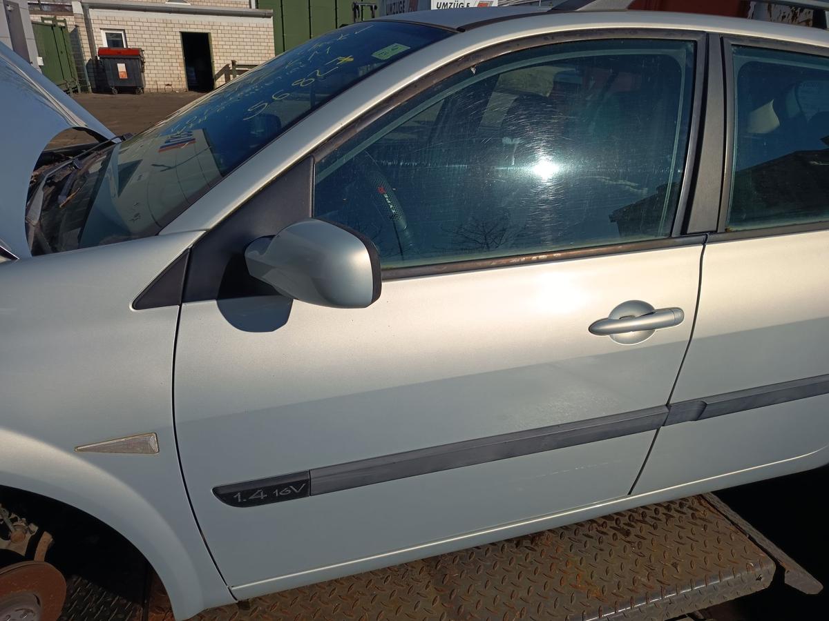 Renault Megane II original T&uuml;r vorn links Fahrer NV632 Gris Boreal Bj 2004
