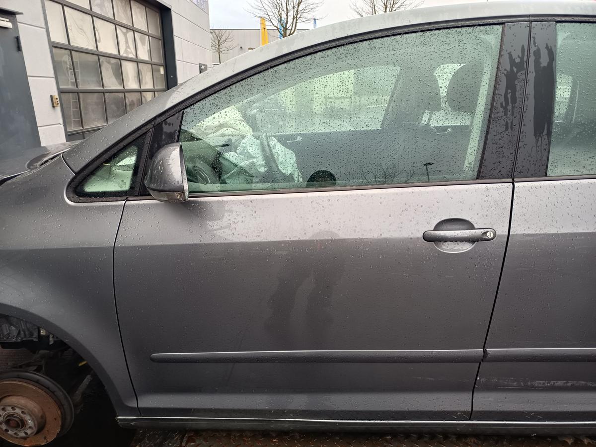 VW Golf Plus 5M original T&uuml;r vorn links Fahrer Rohbau A7T United Grey Bj 2006