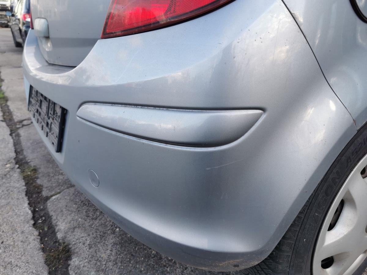 Opel Corsa D Stossstange Stossfänger Bumper hinten 5 Türer Z163 Lichtsilber met
