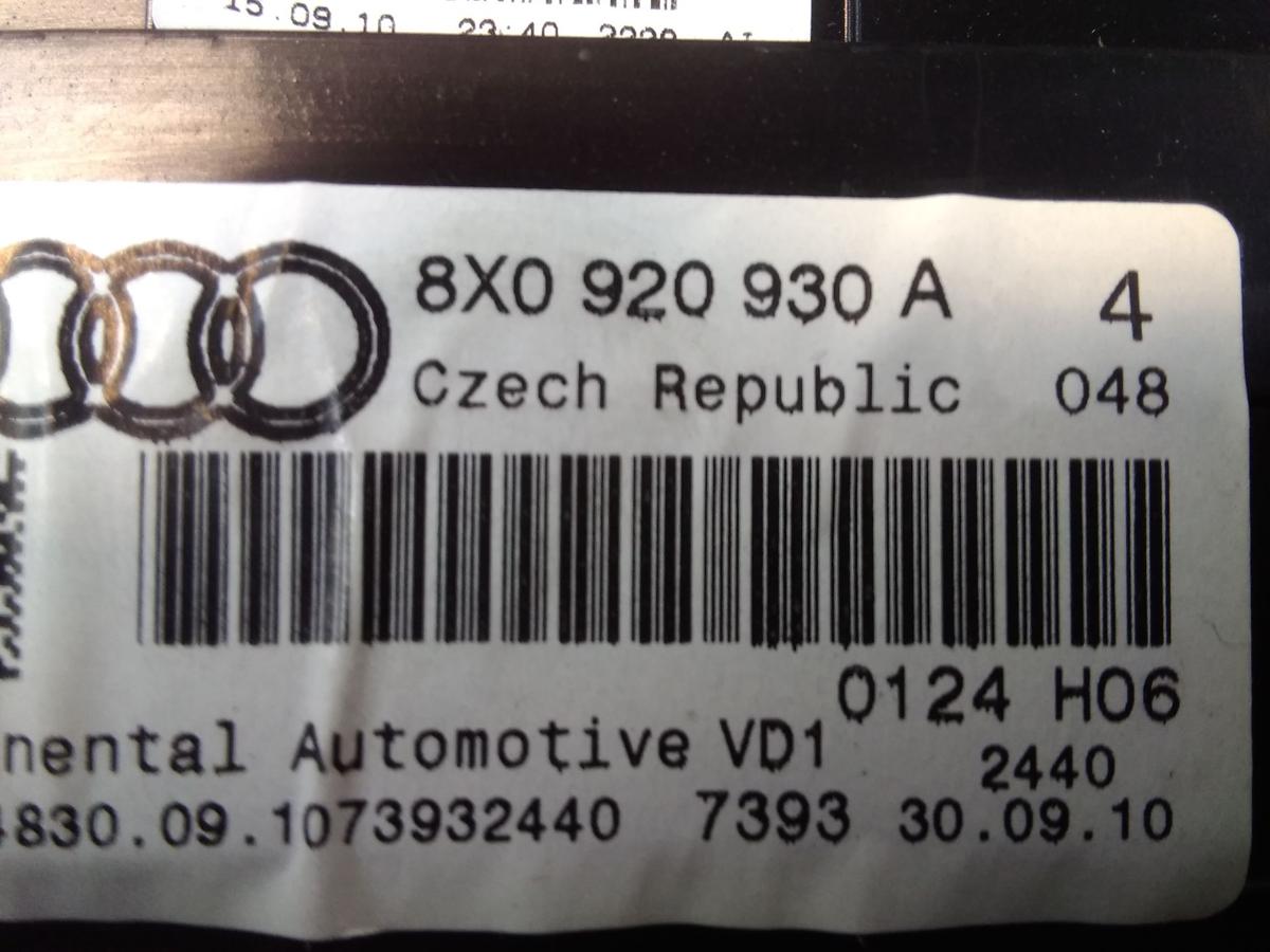 Audi A1 8X original Kombiinstrument Tacho 1.6TDI 77kw Schalter BJ2010