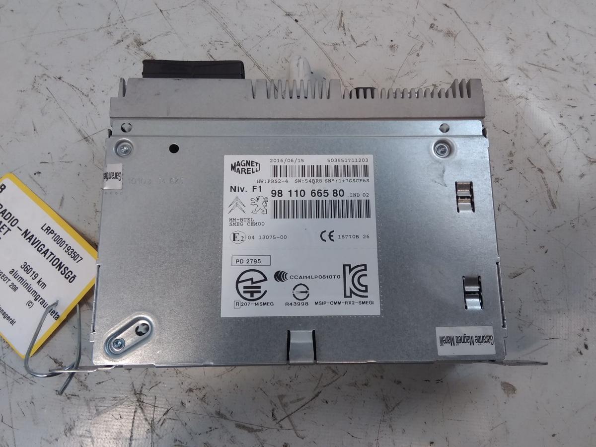 Peugeot 208 original Radio-Navigationsgerät Telematik-Unit 9811066580 Bj.2016