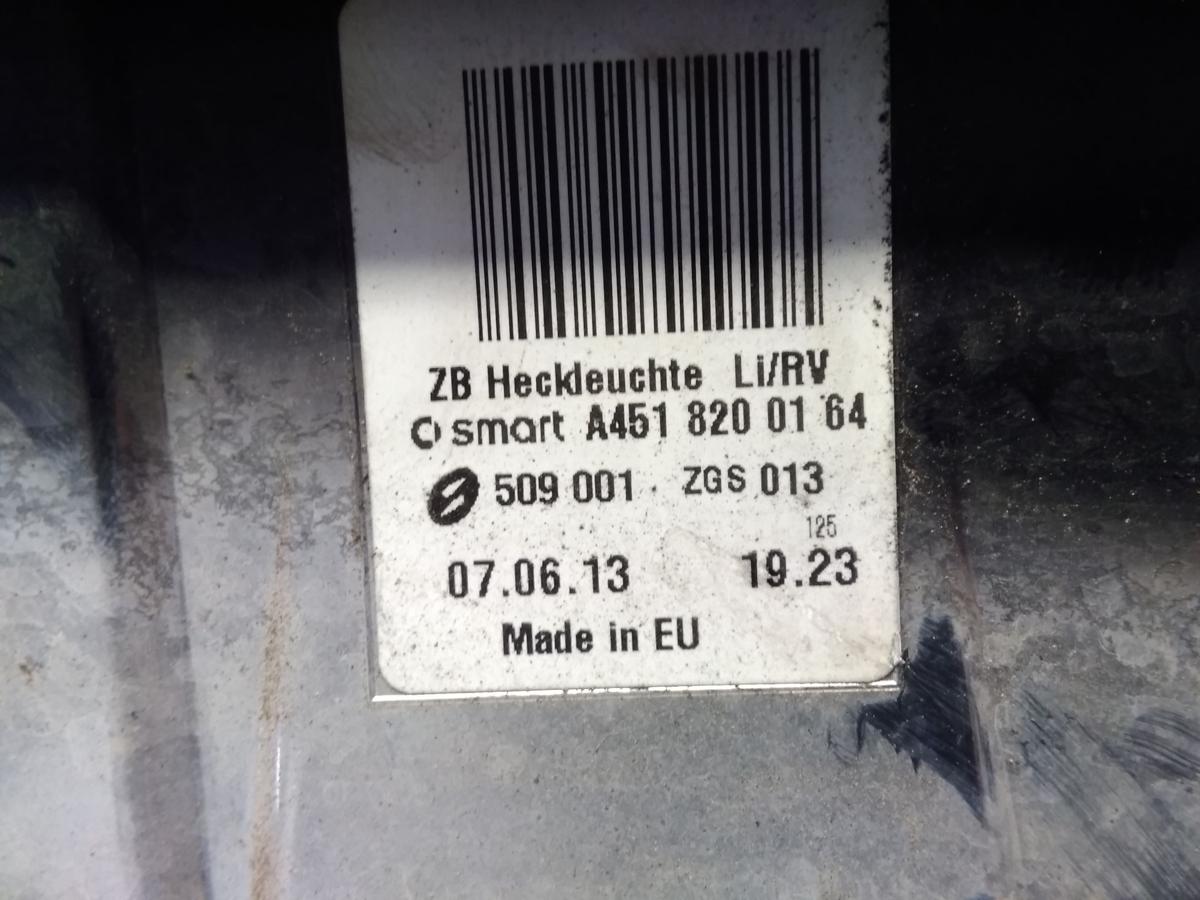 Smart Fortwo 451 original R&uuml;ckleuchte Heckleuchte links Bj.2013