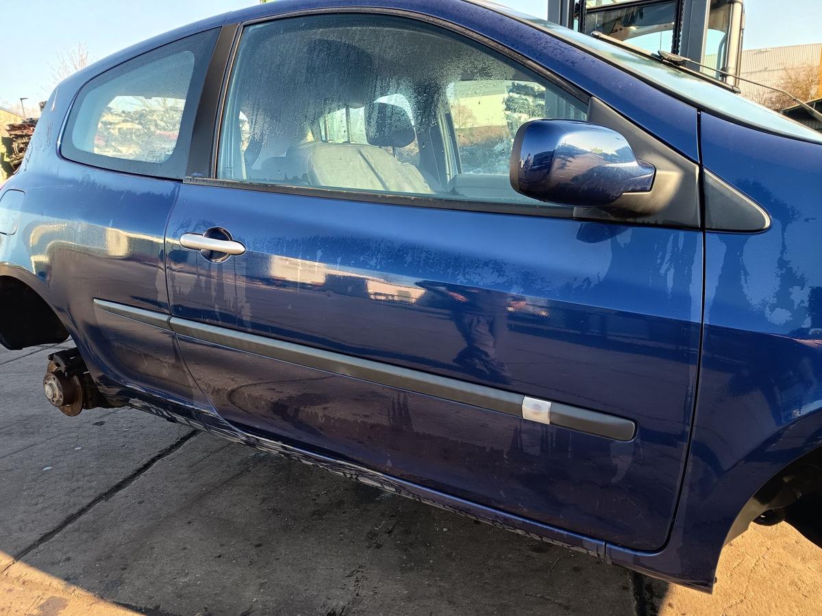 Renault Clio III orig T&uuml;r rechts 3trg Fahrert&uuml;r NV432 Blau Bj 2006