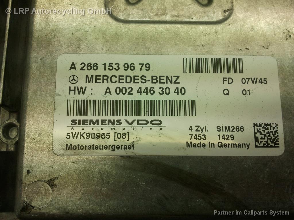 Mercedes B-Klasse W245 Bj.2007 original Steuergerät Motor 2661539679