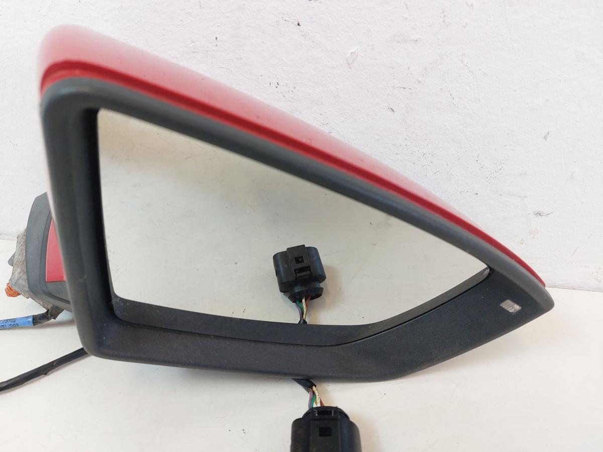 Seat Leon 5F Au&szlig;enspiegel rechts Spiegel Seitenspiegel elekt LS3H Emocion Rot