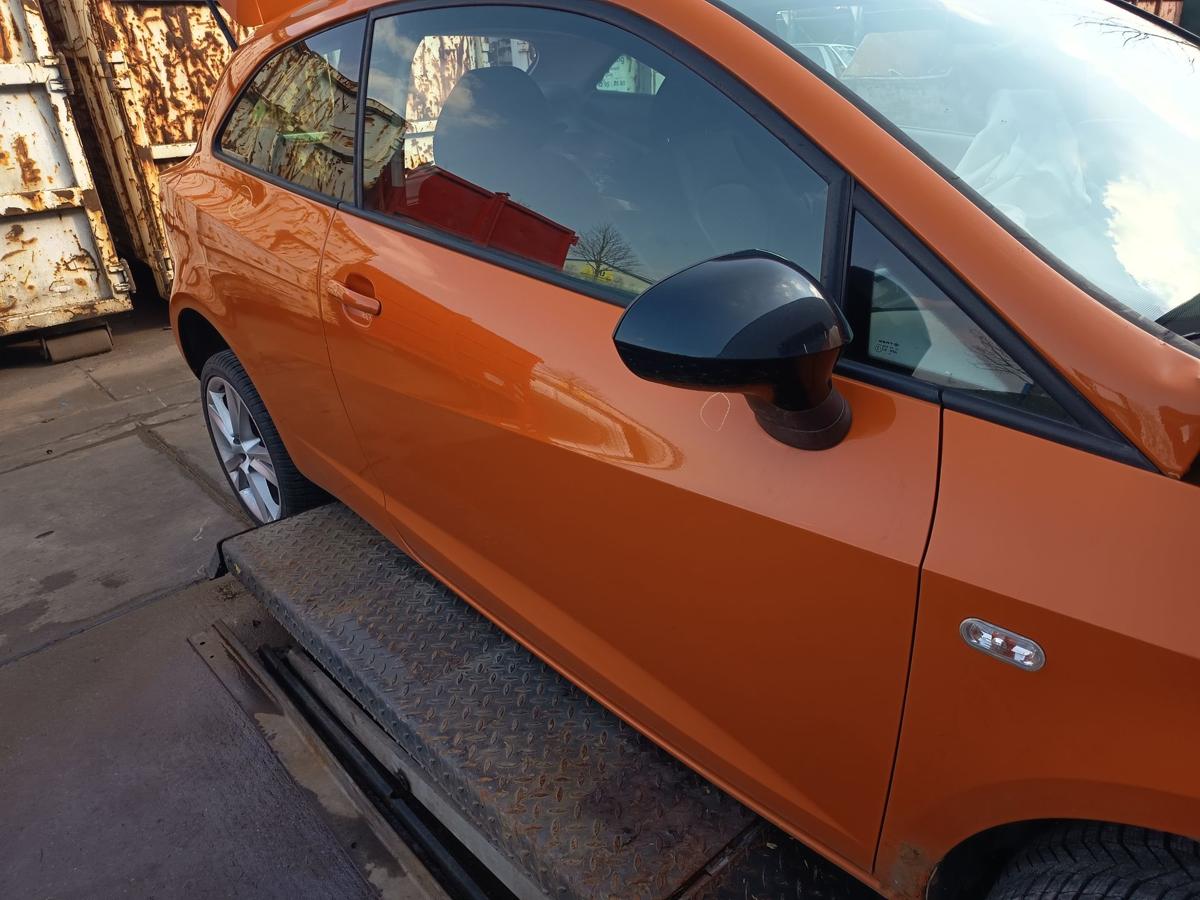 Seat Ibiza 6J 3t&uuml;rer original T&uuml;r rechts Beifahrer Rohbau P2C Luminarange Bj2009