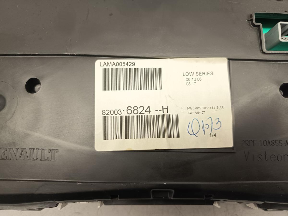 Renault Clio III original Kombiinstrument Tacho 8200316824 Baujahr 2006
