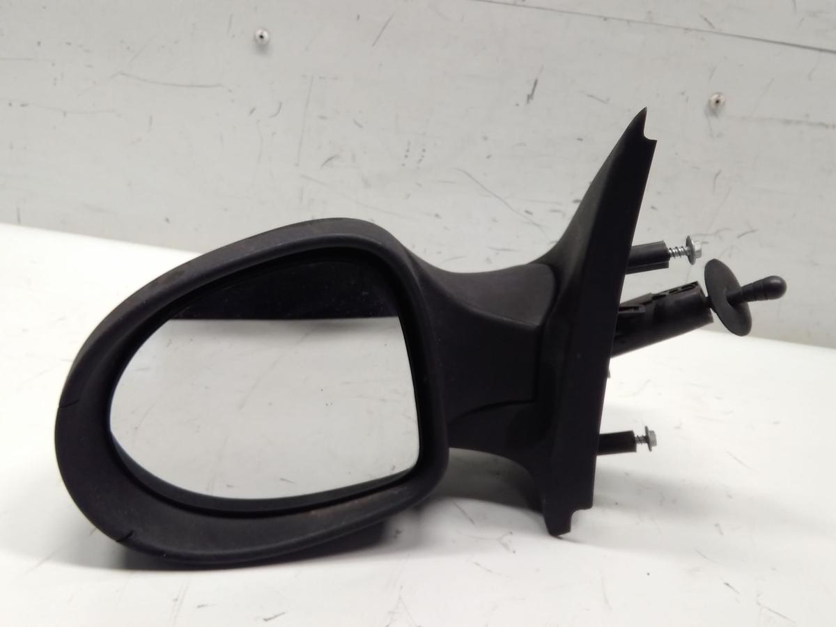 Renault Twingo 2 original Au&szlig;enspiegel links schwarz unlackiert manuell BJ2008
