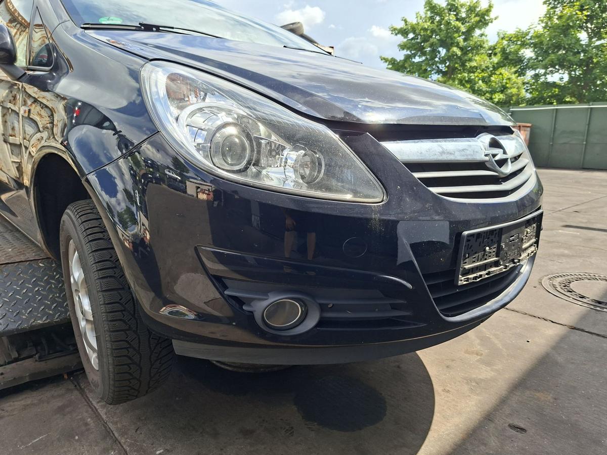 Opel Corsa D orig Stoßfänger Stoßstange vorn 2HU Saphirschwarz Metallic Bj 2007