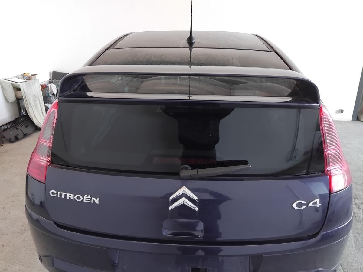 Citroen C4 3-t&uuml;rig Coupe Heckklappe mit Scheibe und Spoiler BJ2007 Orientalblau